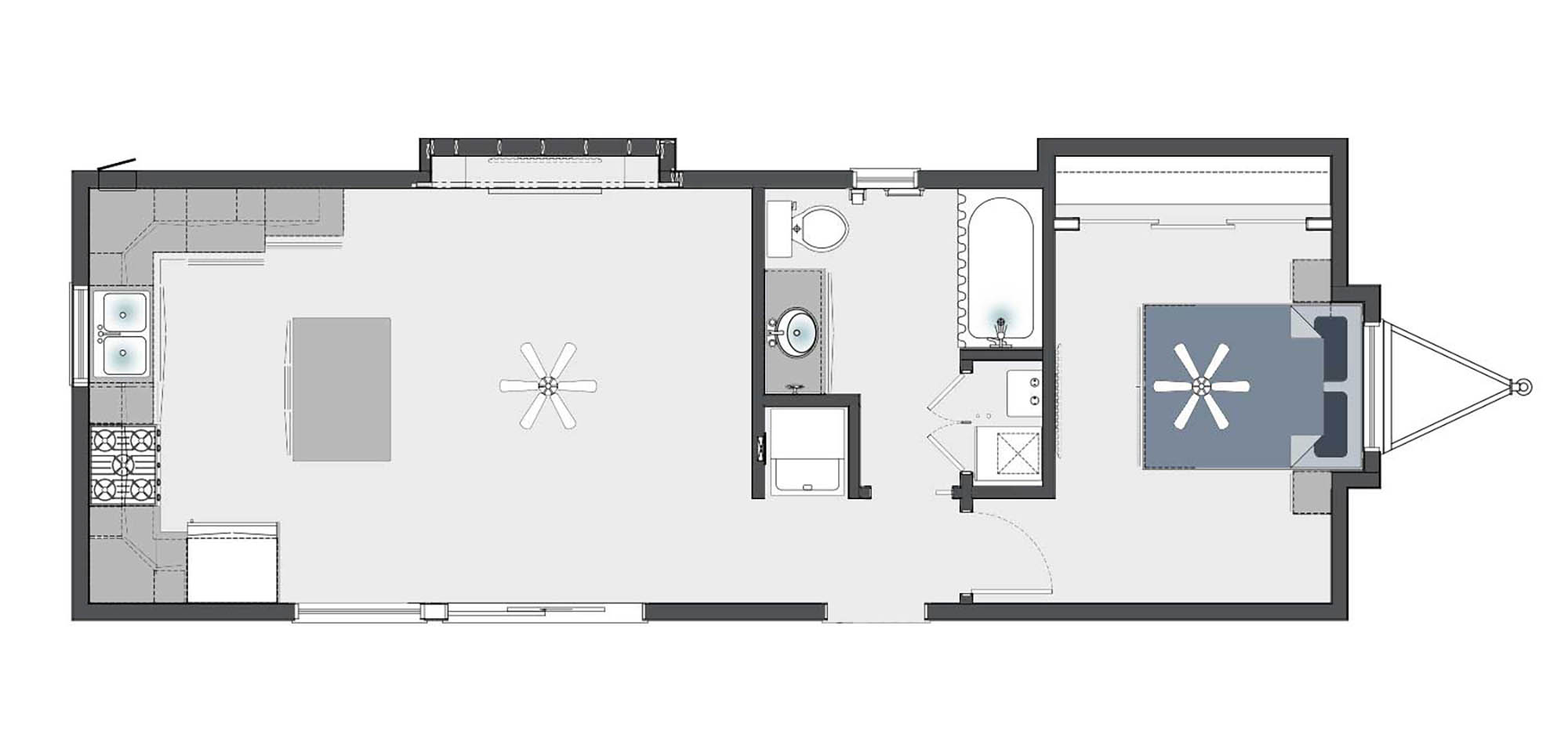 Twin Anchors 1 Bedroom Modular Home - The Anstey